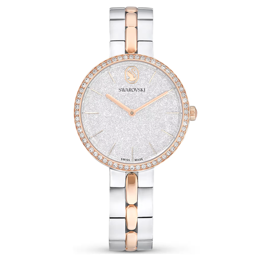 Relógio Swarovski Cosmopolitan Fabrico suíço, Pulseira de metal, Prata, Acabamento de combinação de metais