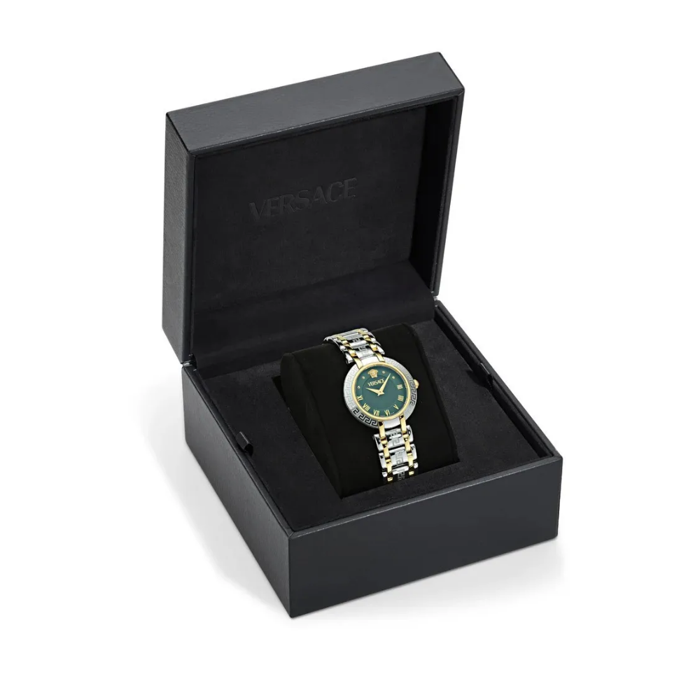 RELÓGIO VERSACE ANTLIA BICOLOR MOSTRADOR VERDE