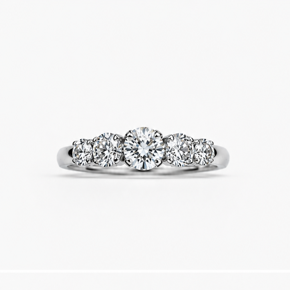 ANEL EM OURO 19,2K C/ DIAMANTES
