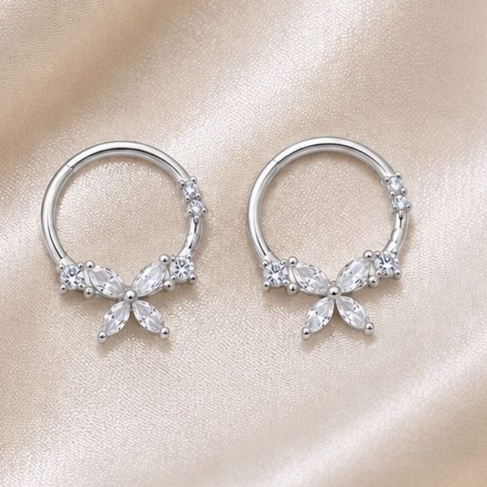 BRINCOS EM PRATA 925 PRATEADO COM ZIRCONIAS