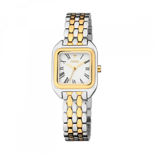 RELOGIO ONE SENHORA MAJESTY BICOLOR