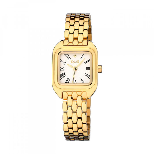 RELOGIO ONE SENHORA MAJESTY GOLD