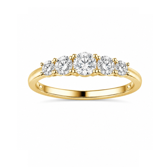 ANEL EM OURO 19,2K COM DIAMANTES LABORATORIO 0,55CT