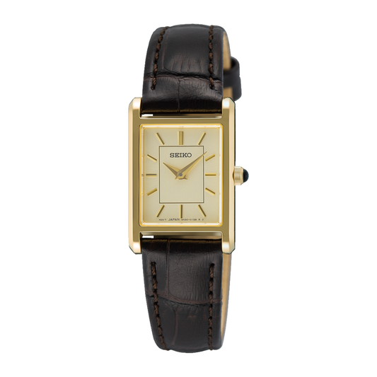 RELOGIO SEIKO RET. VIDRO SAFIRA CX DOURADA