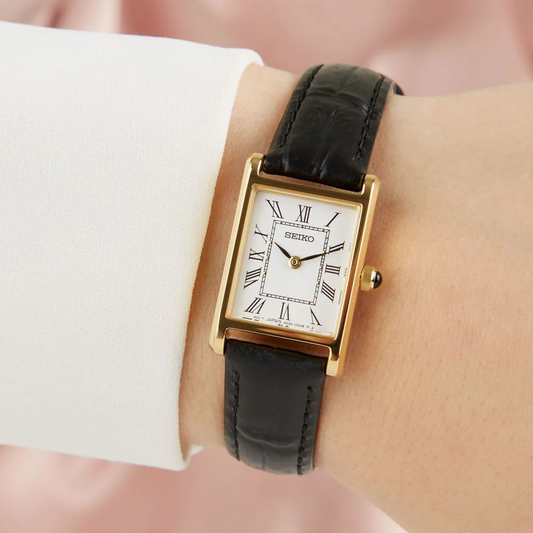 RELOGIO SEIKO SENHORA CLASSICORET. DIVRO SAFIRA CX DOURADA