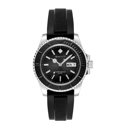 RELOGIO GANT HOMEM WATERTOWN-BCBLA 41MM PRETO SILICONE PRETO