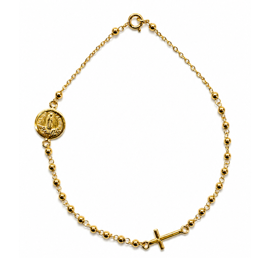 PULSEIRA EM OURO 9K ( TERÇO )