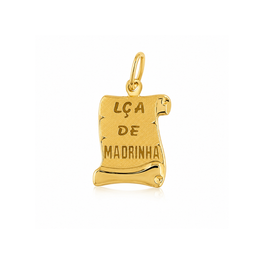 MEDALHA EM OURO 19.2K - LÇA MADRINHA