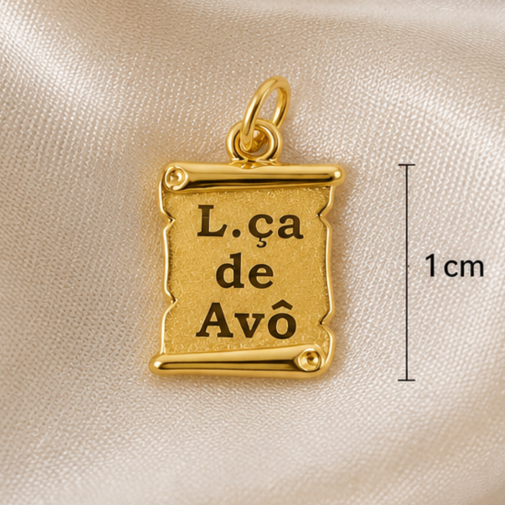 MEDALHA EM OURO 19.2K - LÇA AVÔ