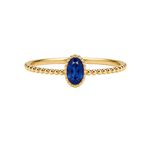 ANEL EM OURO 9K COM PEDRA ZIRCONIA COR