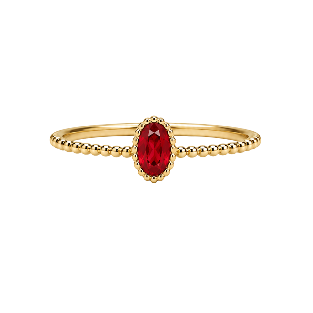 ANEL EM OURO 9K COM PEDRA ZIRCONIA COR