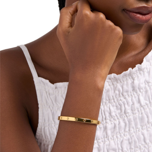 ESCRAVA MICHAEL KORS EM AÇO PLAQUEDO A OURO18K