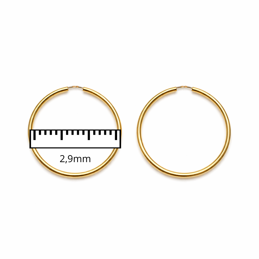ARGOLA EM OURO 19,2K CANEVAO 2,8mm