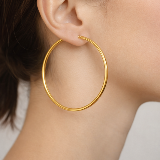 ARGOLAS EM OURO 19,2K ( TAM. GRANDE )