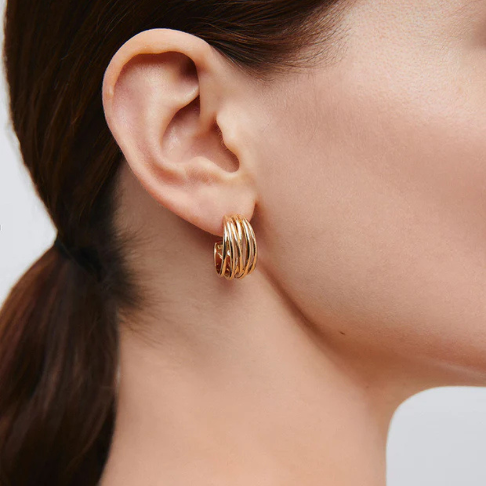 BRINCO VIDAL & VIDAL EM BRONZE COM BANHO DE OURO 18K