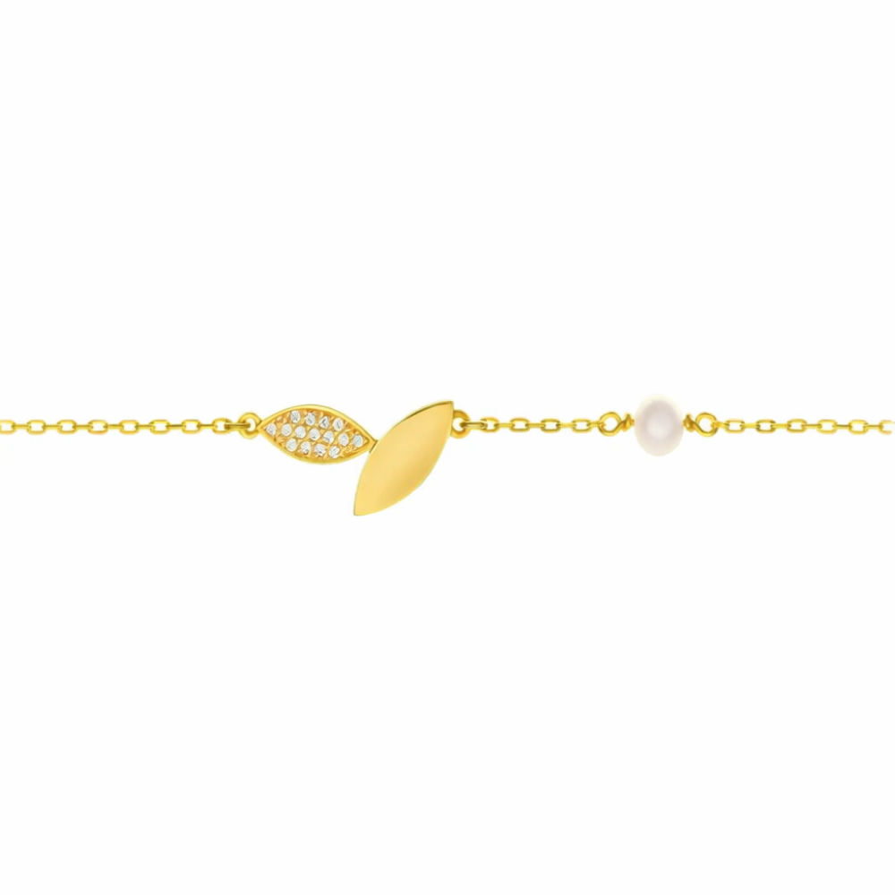 Pulseira Carlton Jewellery Ouro 18k com Pérola e Diamantes