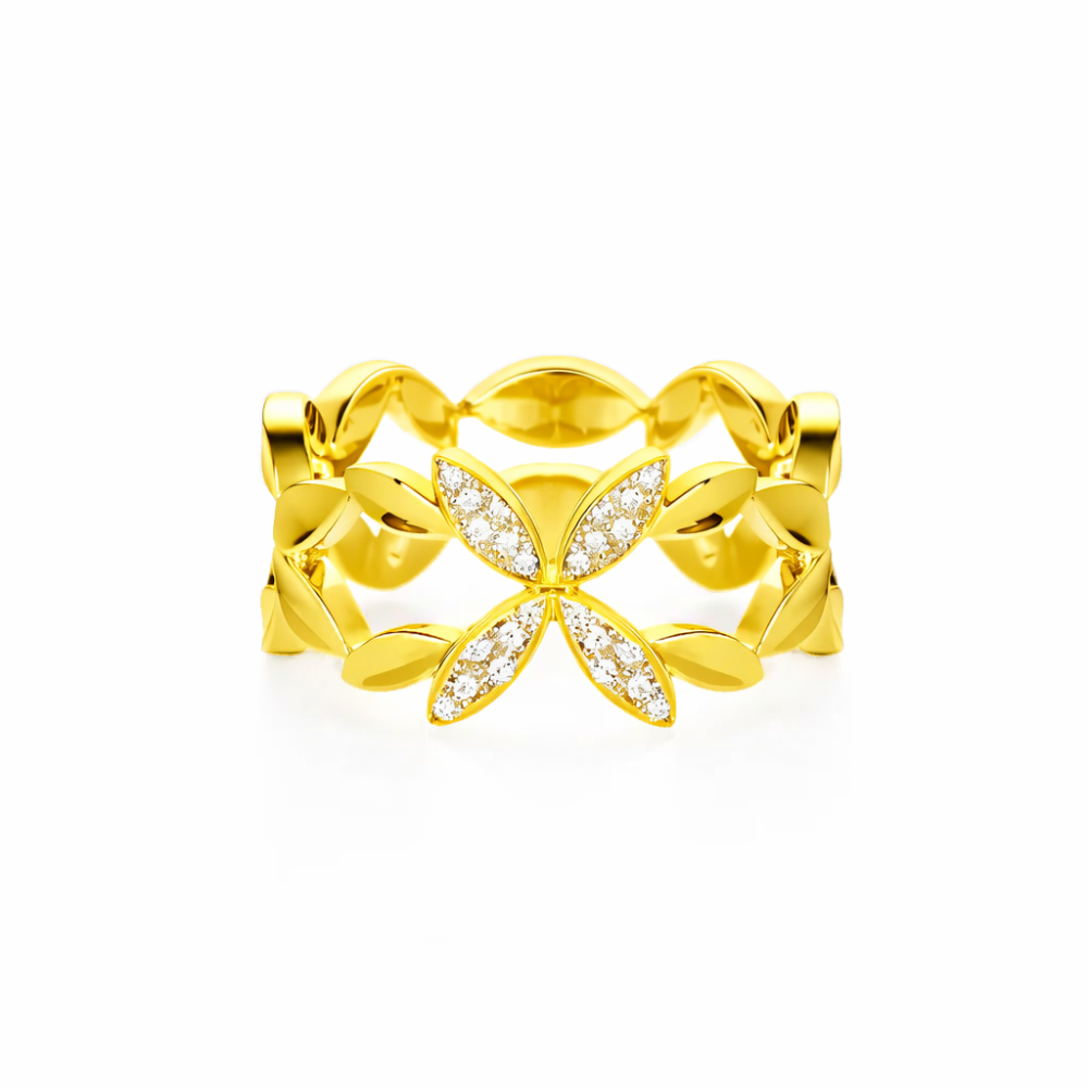 Anel Carlton Jewellery Ouro 18k com Diamantes