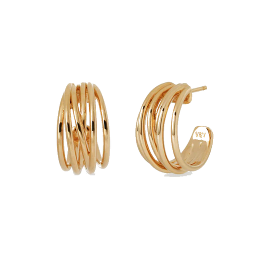 BRINCO VIDAL & VIDAL EM BRONZE COM BANHO DE OURO 18K