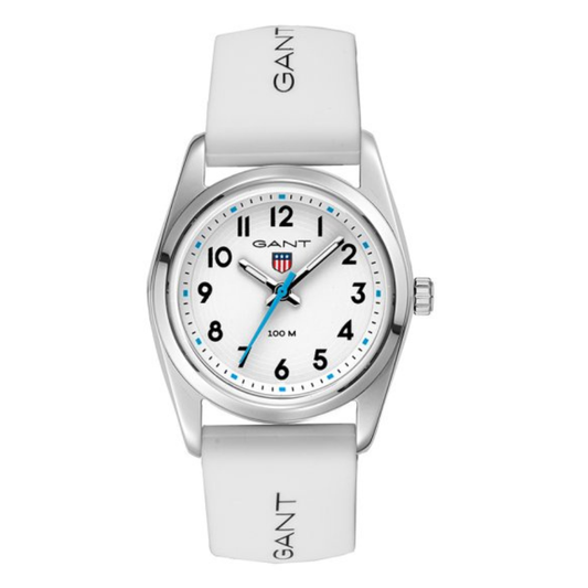 RELOGIO GANT TEENS GRADUATE 28mm SILICONE BRANCO LOGO