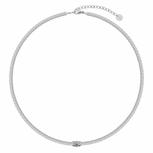 COLAR LIU JO EM AÇO COM ZIRCÓNIAS LJ3209