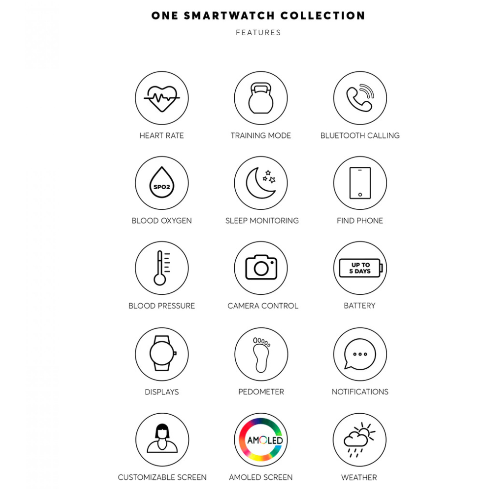 SMARTWATCH ONE SPARK GOLD MESH