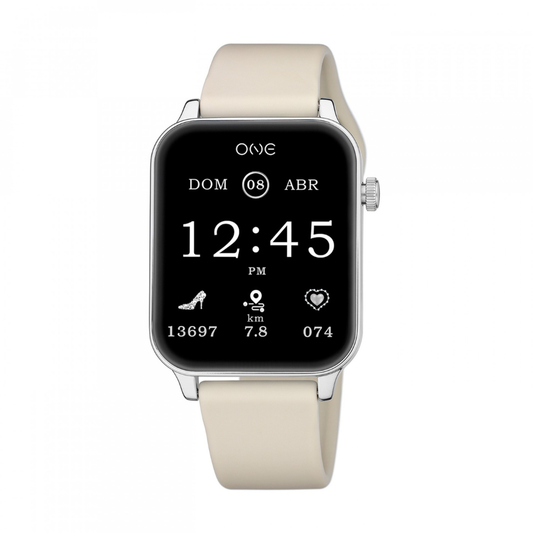 SMARTWATCH ONE FRAME BEIGE SILICONE