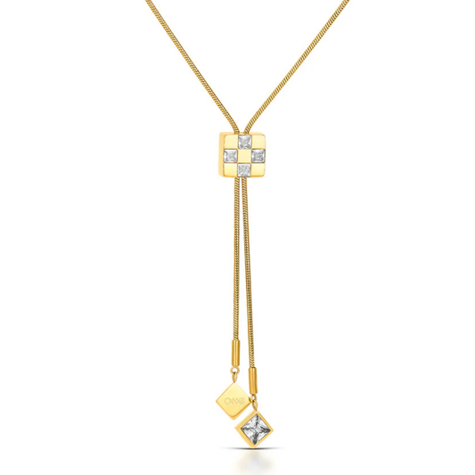 COLAR ONE SENHORA CHESS LONG GOLD
