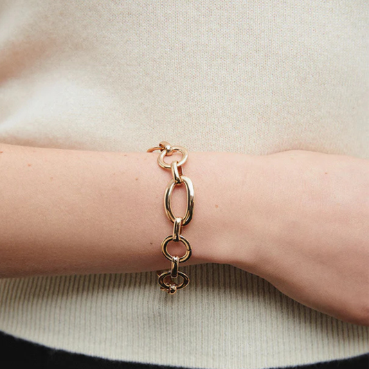 PULSEIRA VIDAL E VIDAL EM BRONZE BANHADO A OURO 18K