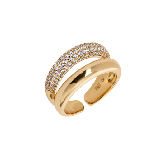 ANEL VIDAL & VIDAL BANHADO A OURO 18K