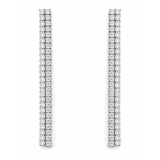 BRINCOS EM PRATA 925% COM ZIRCÔNIAS