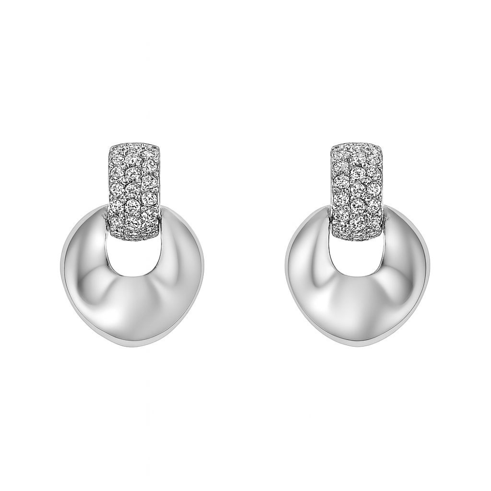 BRINCOS EM PRATA 925 COM ZIRCONIAS