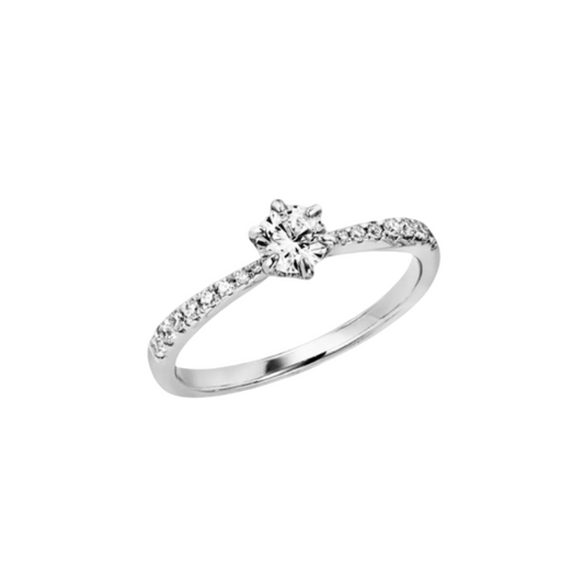 ANEL EM OURO 19.2K C/ DIAMANTES