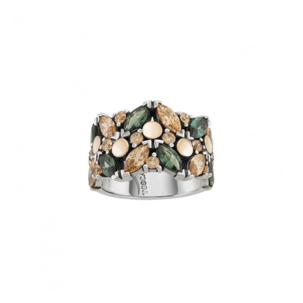 ANEL TASHI TOSCANA EM PRATA 9255 E OURO 9K COM ZIRCÓNIAS