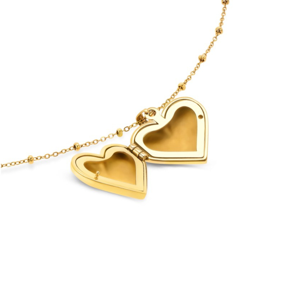 RELICÁRIO ONE SENHORA HEART MEMORIES GOLD