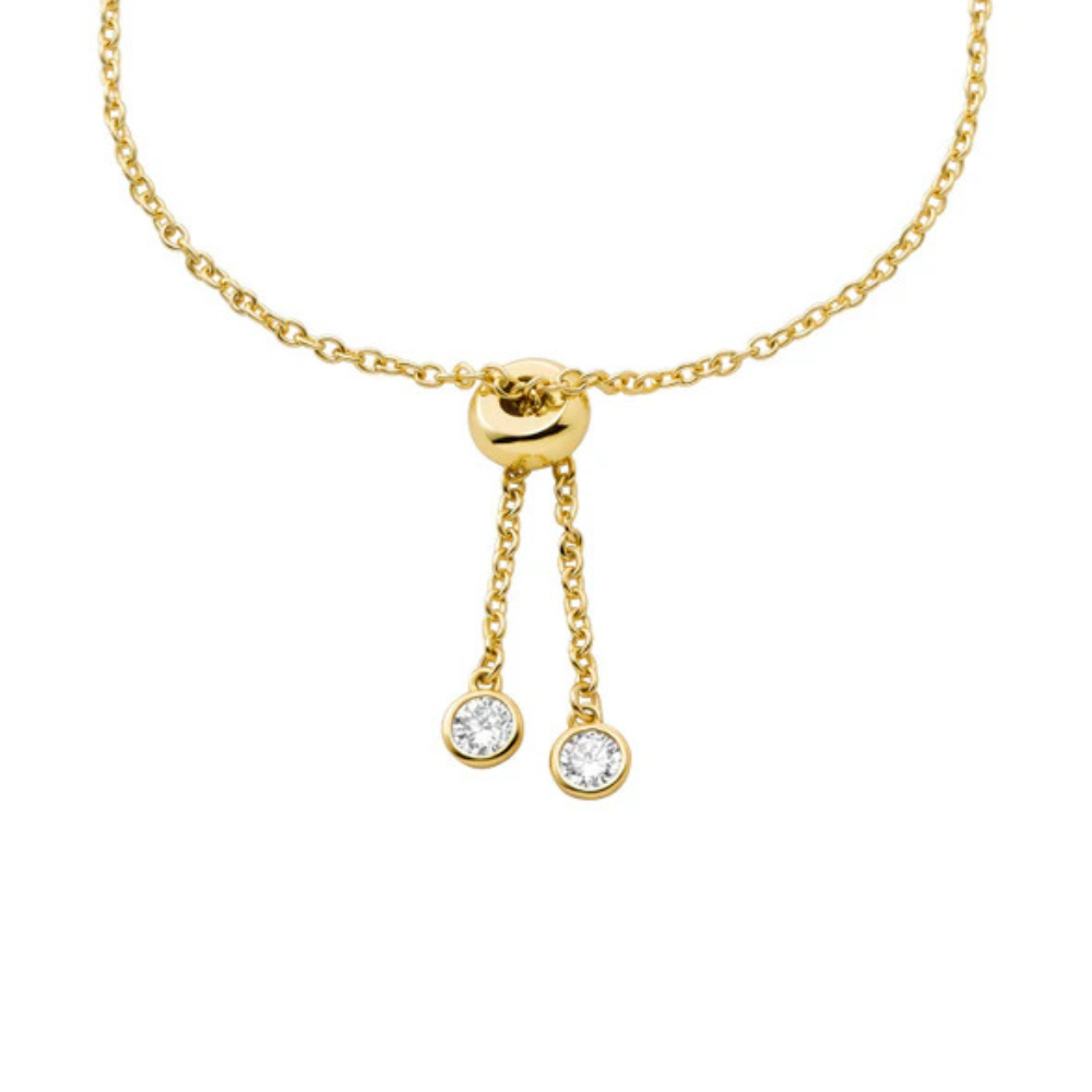 PULSEIRA MICHAEL KORS EM PRATA 925% DOURADA COM ZIRCÓNIAS