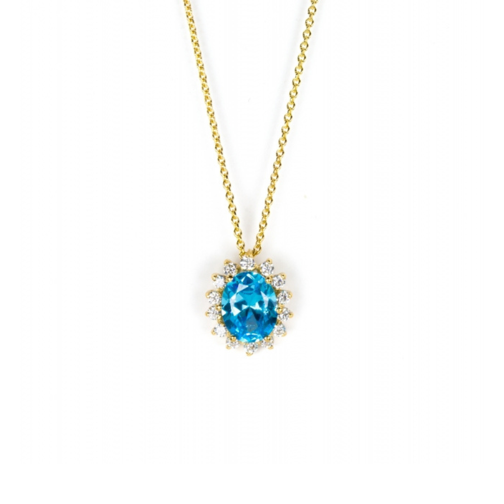 Colar em ouro 9k com zircônias