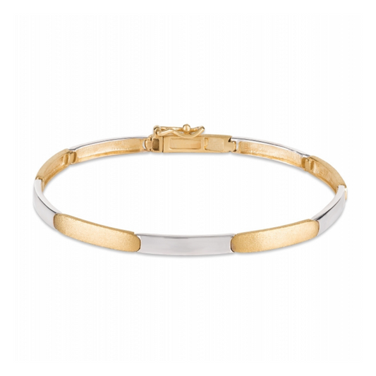 Pulseira em ouro bicolor