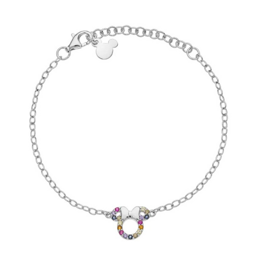 PULSEIRA DISNEY PRATA 925 ZIRCONIAS COLORIDAS BS00046SZML-55.CS