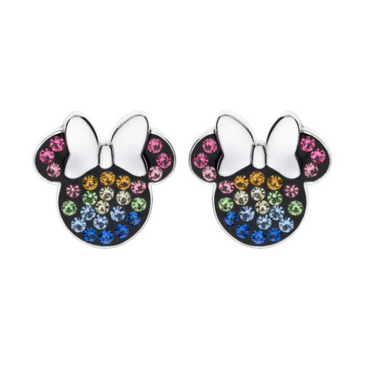 BRINCOS DISNEY MINNIE COM ZIRCONIAS PRATA 925