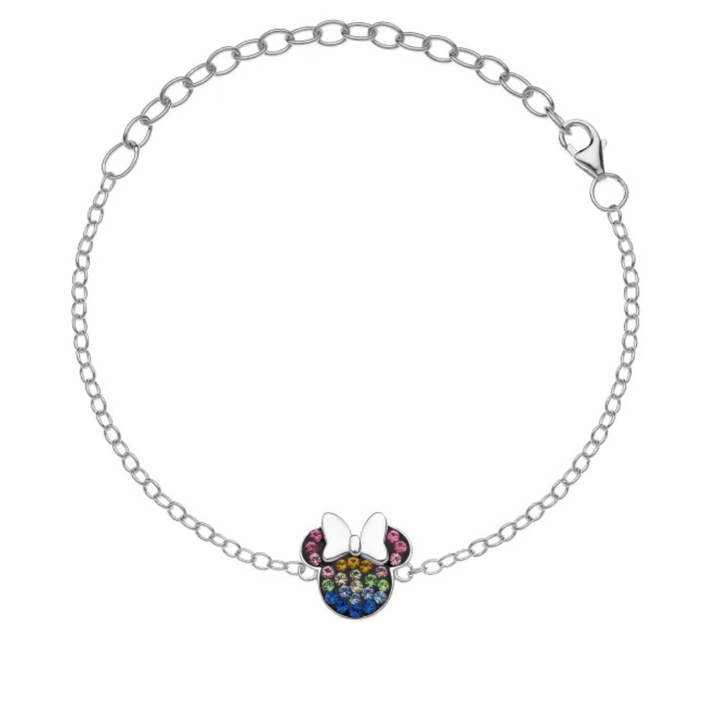 PULSEIRA DISNEY MULTICOLOR MINNIE PRATA 925