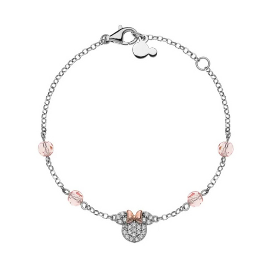 PULSEIRA EM PRATA 925  DISNEY MINNIE COM ZIRCONIAS
