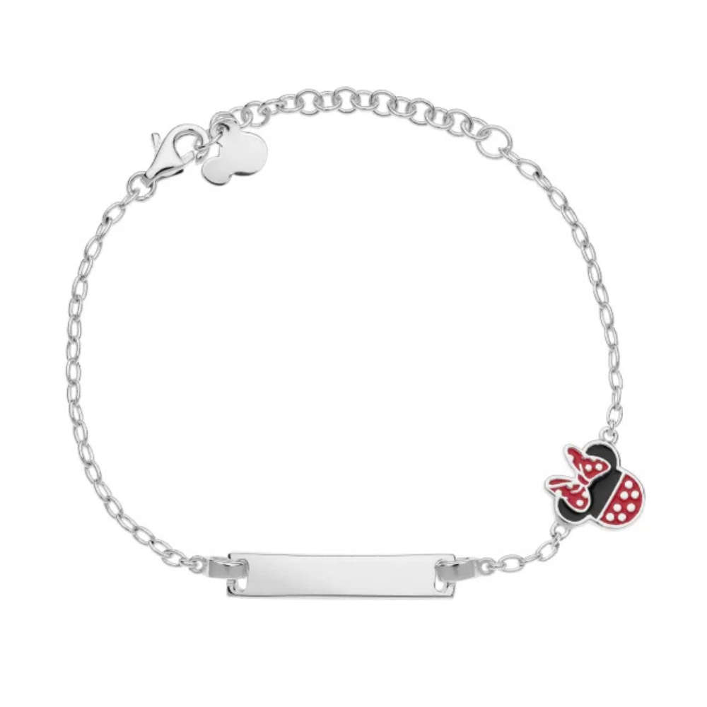 PULSEIRA DISNEY EM PRATA 925 MINNIE COM CHAPA