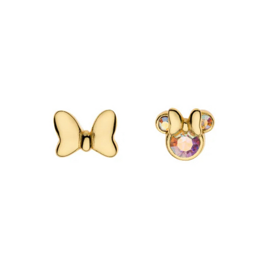 BRINCOS DISNEY LAÇO E MINNIE PRATA 955