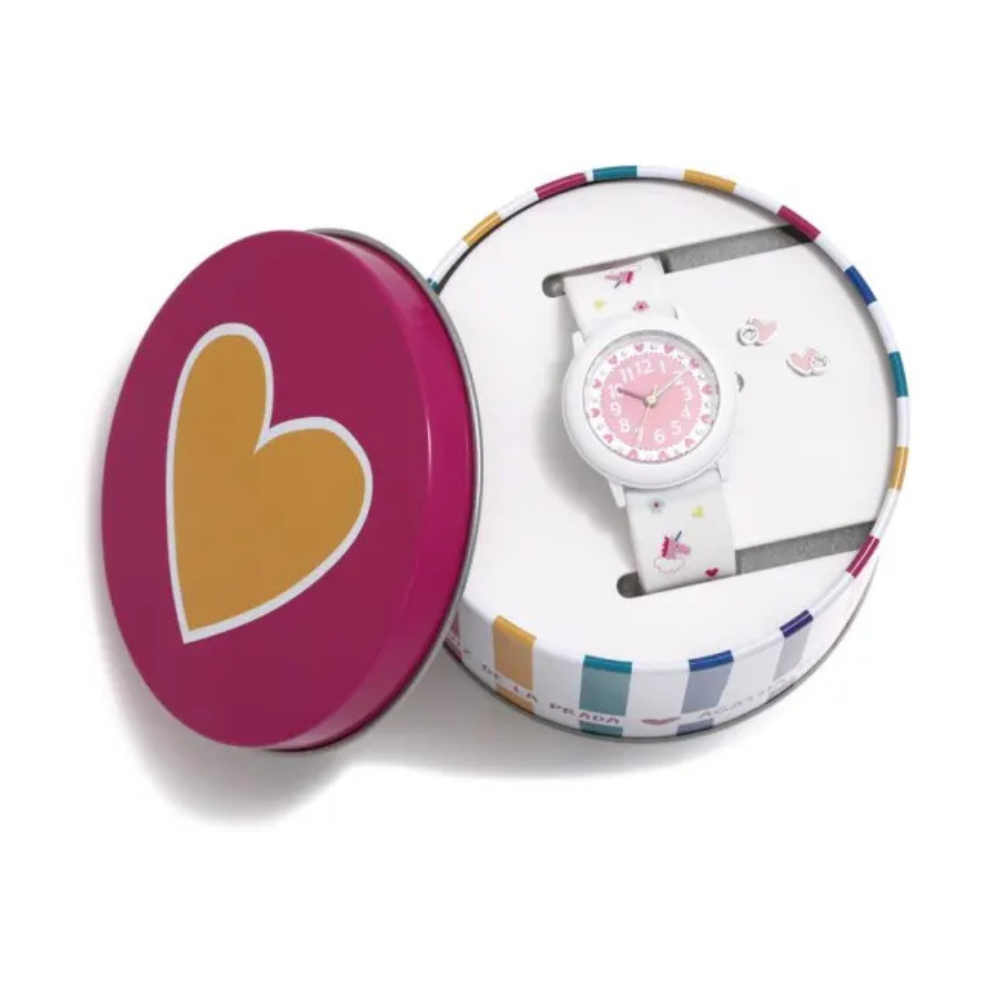 BOX RELOGIO AGATHA RUIZ DE LA PRADA BRANCO COM BRINCOS