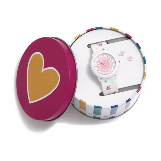 BOX RELOGIO AGATHA RUIZ DE LA PRADA BRANCO COM BRINCOS