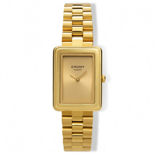 RELÓGIO CAUNY FACETT DOURADO 25 X32 MM