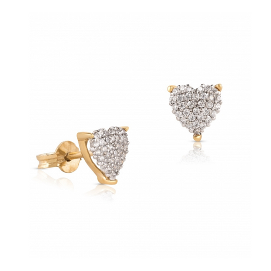 BRINCOS EM OURO 19.2K COM ZIRCÓNIAS