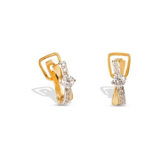 BRINCOS EM OURO COM ZIRCÓNIAS