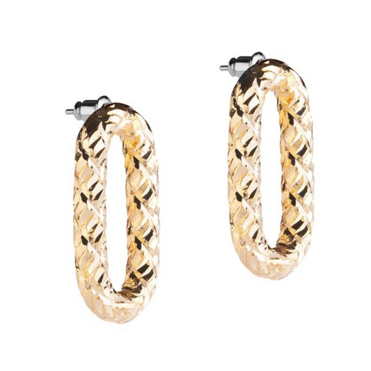 BRINCOS REBECCA ATHENA BRONZE COM BANHO DE OURO 24K