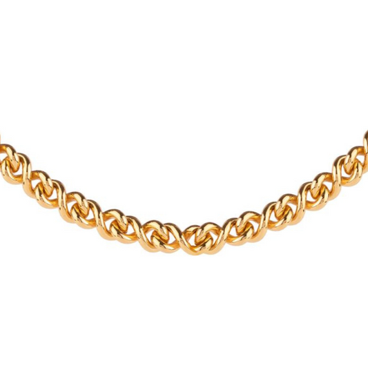 COLAR REBECCA ATHENA EM BRONZE COM BANHO DE OURO 24K